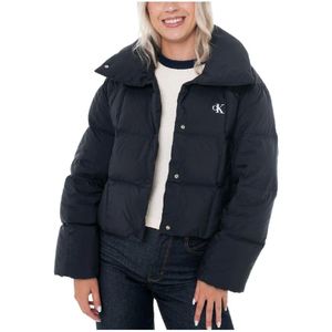Calvin Klein - Korte Gewatteerde Jas - Zwart - Dames