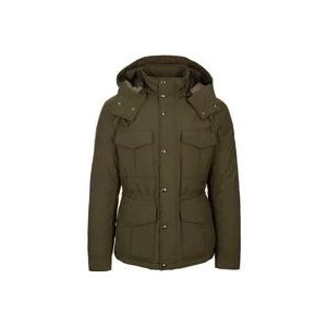 Woolrich Warm Field Jacket voor Mannen , Green , Heren , Maat: M