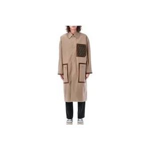 Fendi Omkeerbare Trenchcoat Beige Aw23 , Beige , Heren , Maat: L