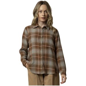 Kocca, Dames, Blouses & Shirts, Bruin, Maat: L Leer,