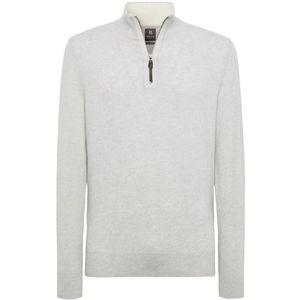 Boggi Milano - Cashmere Half-Zip - Truien - Grijs - 100% Kasjmier