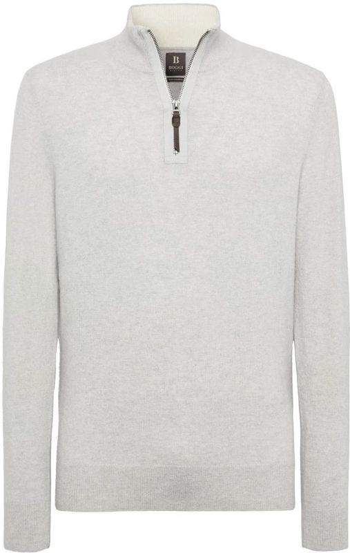 Boggi Milano - Cashmere Half-Zip - Truien - Grijs - 100% Kasjmier