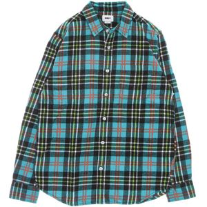 Obey, Heren, Overhemden, Blauw, Maat: S Flanel,