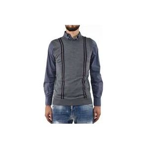 Dsquared2 Grijze Heren Mouwloze Trui van Wol , Gray , Heren , Maat: M