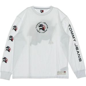 Tommy Hilfiger, Heren, Tops, Wit, Maat: M Katoen,