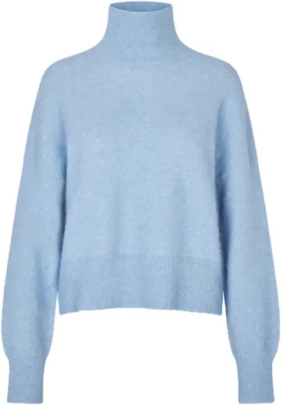 Samsøe Samsøe - Coltrui - Blauw - Dames - Wol - Alpaca Wolmix