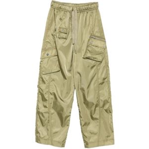 Ganni, Dames, Broeken, Groen, Maat: XS Zijde,