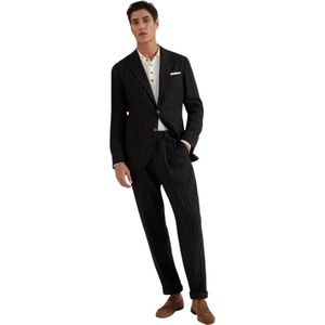 Brunello Cucinelli, Heren, Pakken, Zwart, Maat: 2XL Leer,