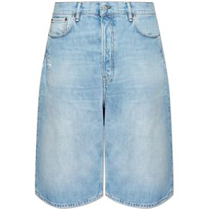 Acne Studios, Heren, Korte broeken, Blauw, Maat: M Denim,