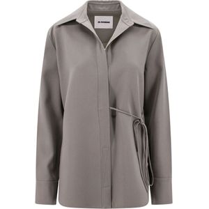 Jil Sander, Dames, Blouses & Shirts, Groen, Maat: 4XS Wol,