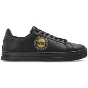 Versace Jeans Couture - Sportschoenen - Zwart - Leer - Heren