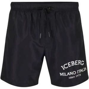 Iceberg, Heren, Badkleding, Zwart, Maat: XL Poliester,