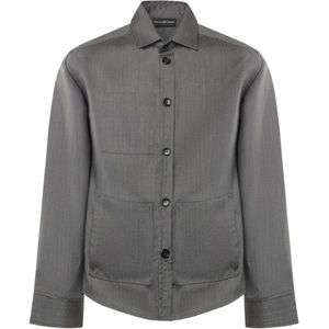 Giuliano Galiano, Heren, Overhemden, Grijs, Maat: 3XL Wol,