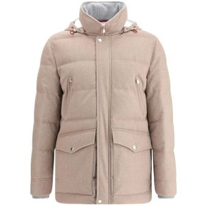Brunello Cucinelli, Heren, Jassen, Beige, Maat: M Kasjmier,
