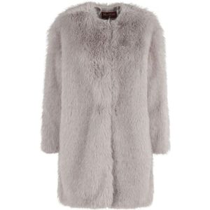 Max Mara Studio, Dames, Jassen, Grijs, Maat: S Viscose,