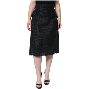 Dolce & Gabbana, Dames, Rokken, Zwart, Maat: L Katoen,