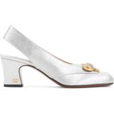 Valentino Garavani Hoge hakken - Silver Leather Adamantine T.60 Slingback in zilver