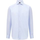 Boggi Milano - Regular Fit - Overhemd - Lichtblauw - Katoen - Strijkvrij
