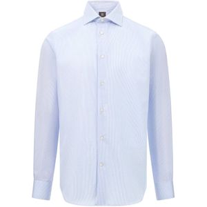 Boggi Milano - Regular Fit - Overhemd - Lichtblauw - Katoen - Strijkvrij