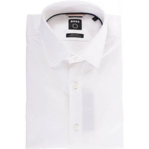 Hugo, Heren, Overhemden, Wit, Maat: S Leer,