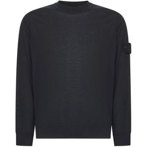 Stone Island, Heren, Truien, Blauw, Maat: L Wol,