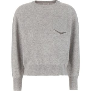 Brunello Cucinelli, Dames, Truien, Grijs, Maat: XL Kasjmier,