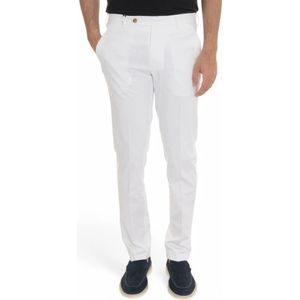 Berwick, Heren, Broeken, Wit, Maat: S Leer,