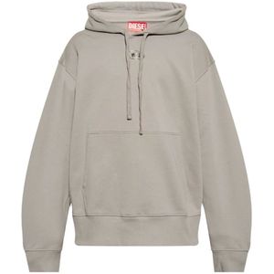 Diesel, Heren, Sweatshirts & Hoodies, Grijs, Maat: L Katoen,