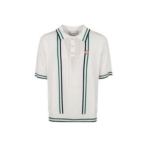 Casablanca Tennis Polo , White , Heren , Maat: XL