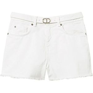 Twinset, Dames, Korte broeken, Wit, Maat: W24 Denim,
