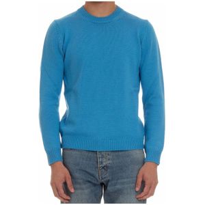 Roberto Collina, Heren, Truien, Blauw, Maat: 2XL