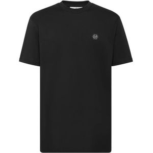 Philipp Plein, Heren, Tops, Zwart, Maat: L Katoen,