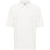 Carlo Colucci - Oversized Poloshirt - Wit - Terry Inserts