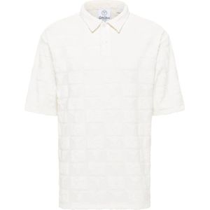 Carlo Colucci - Oversized Poloshirt - Wit - Terry Inserts