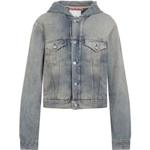 Acne Studios - Mid Blue - Tussenjas - Katoen - Met Capuchon