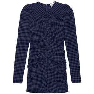Ganni, Dames, Jurken, Blauw, Maat: S Poliester,