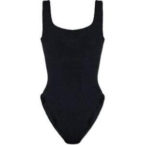 Hunza G - Badkleding - Zwart - Nylon - Square Neck Badpak