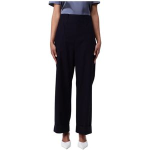 Max Mara, Dames, Broeken, Blauw, Maat: M