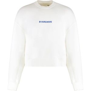 B1Archive, Heren, Sweatshirts & Hoodies, Wit, Maat: XS Katoen,