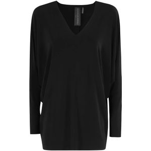 Norma Kamali, Dames, Truien, Zwart, Maat: S Poliester,