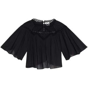Isabel Marant, Dames, Blouses & Shirts, Zwart, Maat: S Katoen,