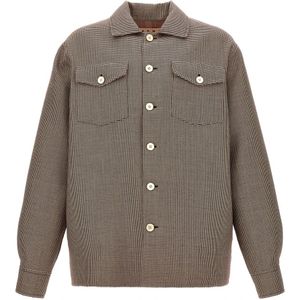 Marni, Heren, Jassen, Bruin, Maat: XL Wol,