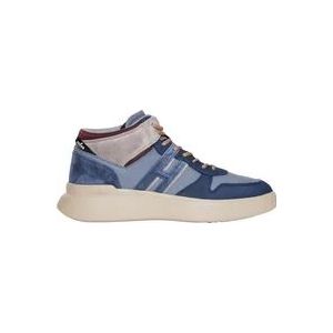 Hogan Blauwe Sneakers Rebel Midi Stijl , Multicolor , Heren , Maat: 41 1/2 EU