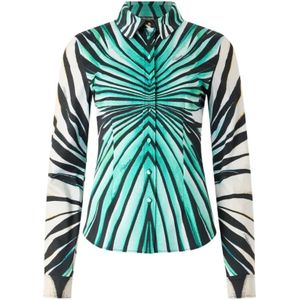 Roberto Cavalli, Dames, Blouses & Shirts, Veelkleurig, Maat: 2XS Katoen,