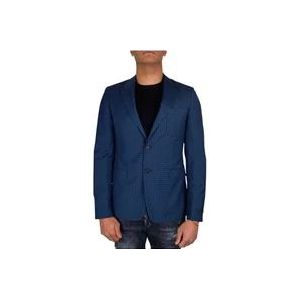 Prada Stijlvolle Wollen Blazer , Blue , Heren , Maat: M