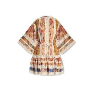 Zimmermann Jurk met bloemenmotief , Multicolor , Dames , Maat: L