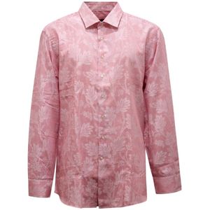 Etro, Heren, Overhemden, Rood, Maat: 4XL Katoen,