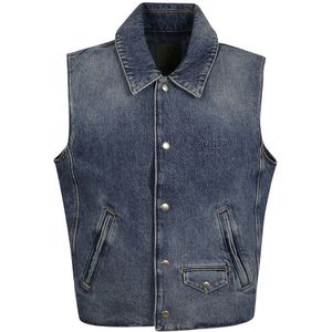 Givenchy, Heren, Jassen, Blauw, Maat: L Denim,