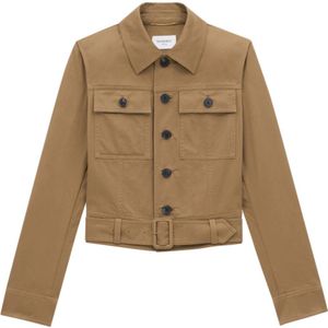 Saint Laurent, Dames, Jassen, Beige, Maat: L Katoen,
