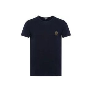 Versace Medusa Head Print Jersey T-shirts , Blue , Heren , Maat: L